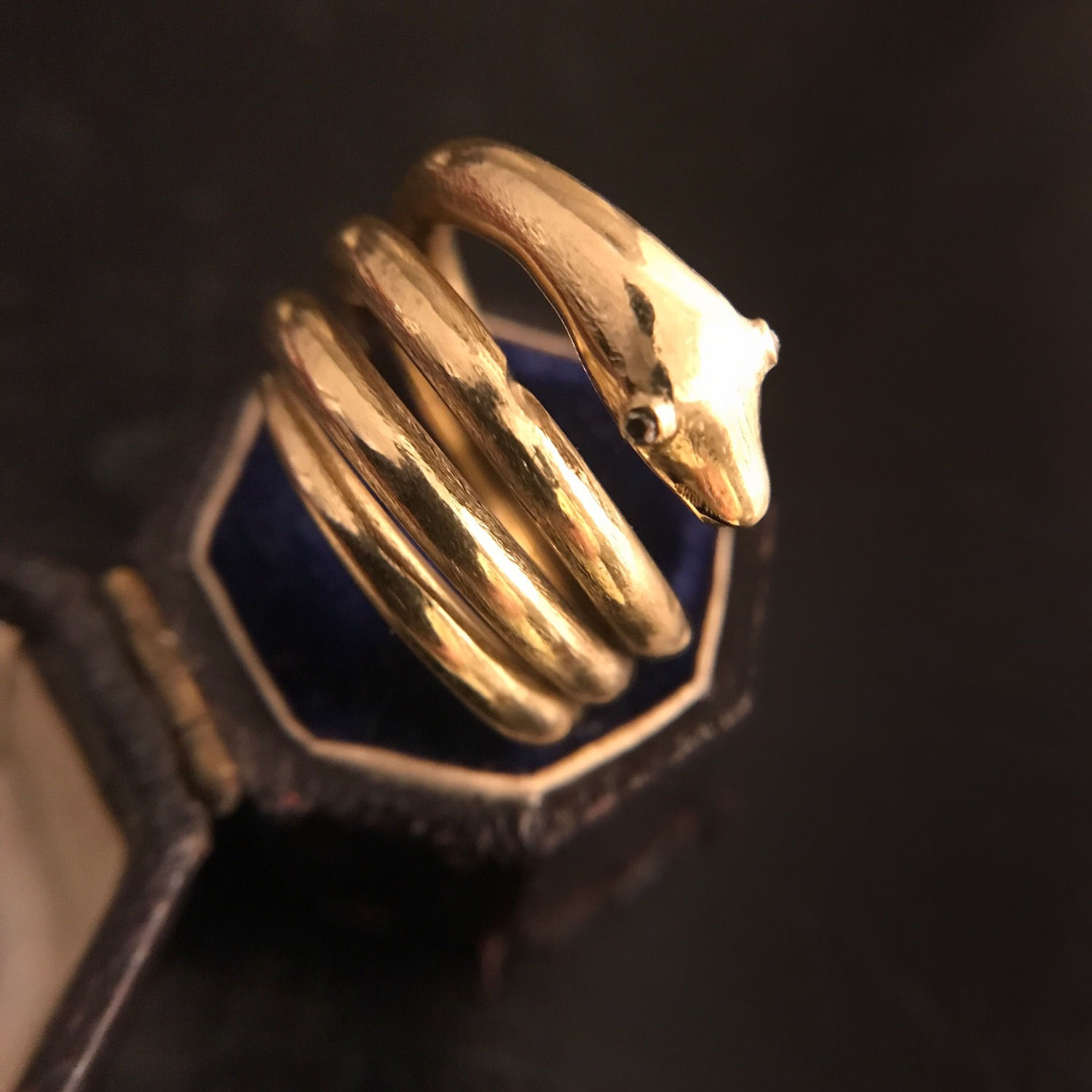 Rare Articulated French Snake Ring