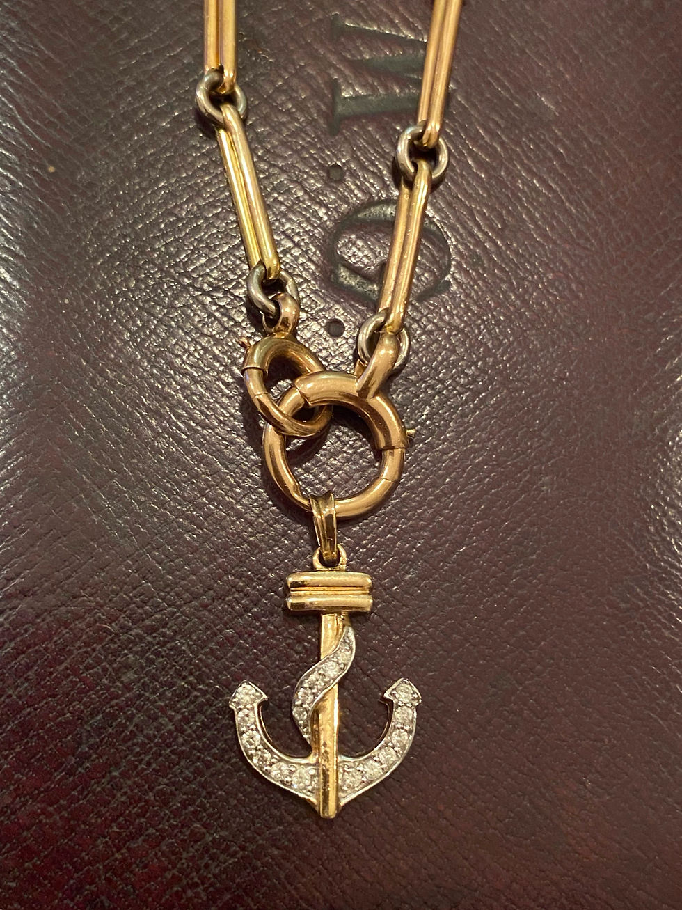 Thumbnail: Vintage Diamond Fouled Anchor Pendant