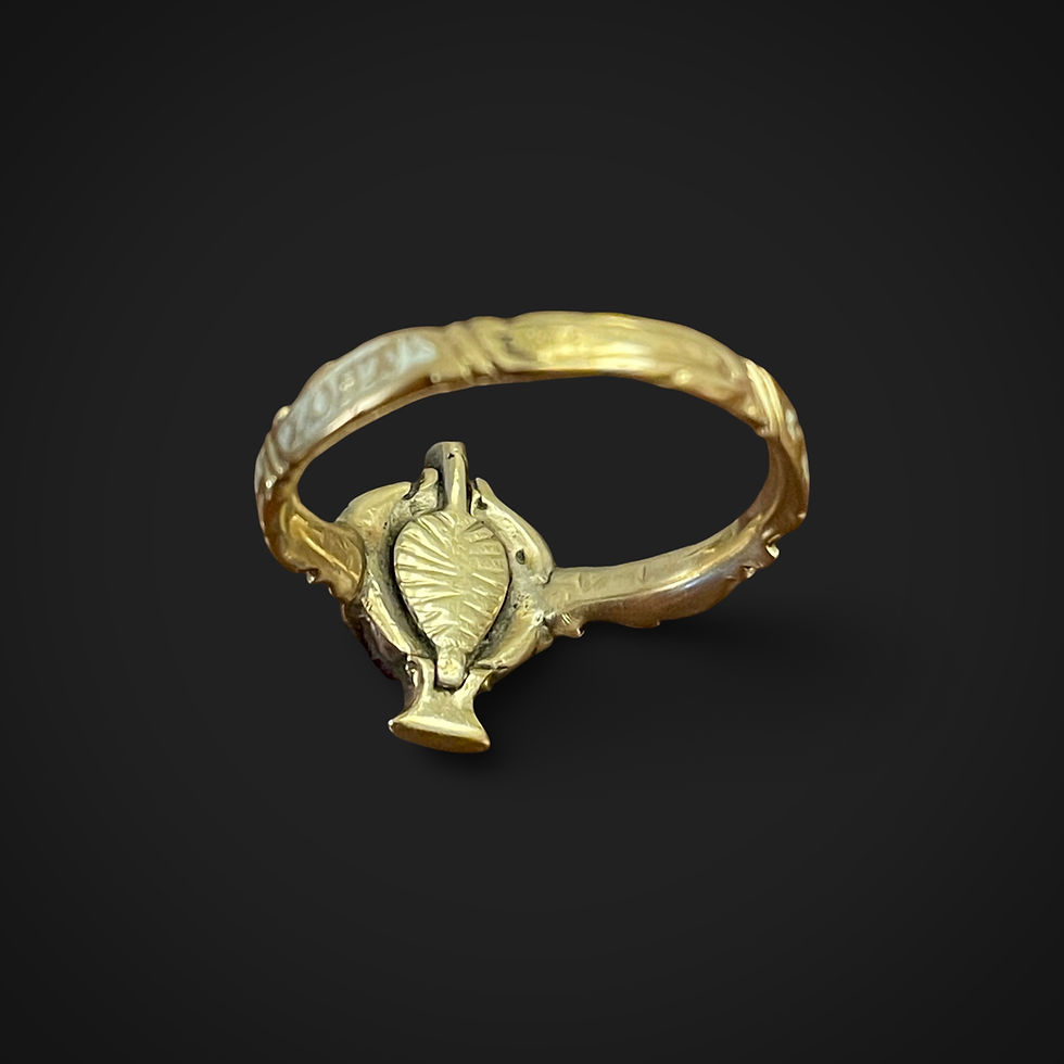 Thumbnail: Rare Late 18th Century Not Lost But Gone Before Urn Ring