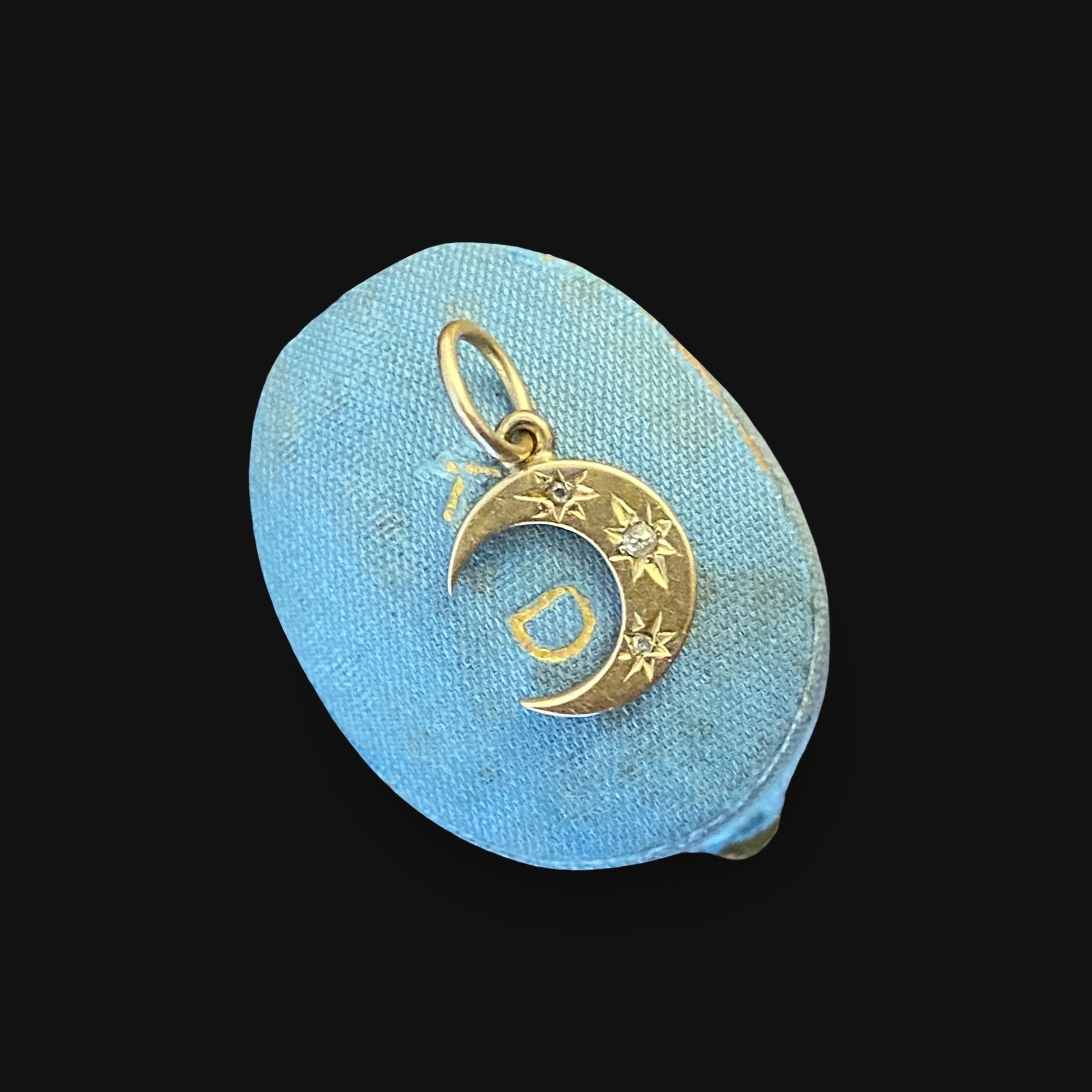 Mini Diamond Crescent Pendant