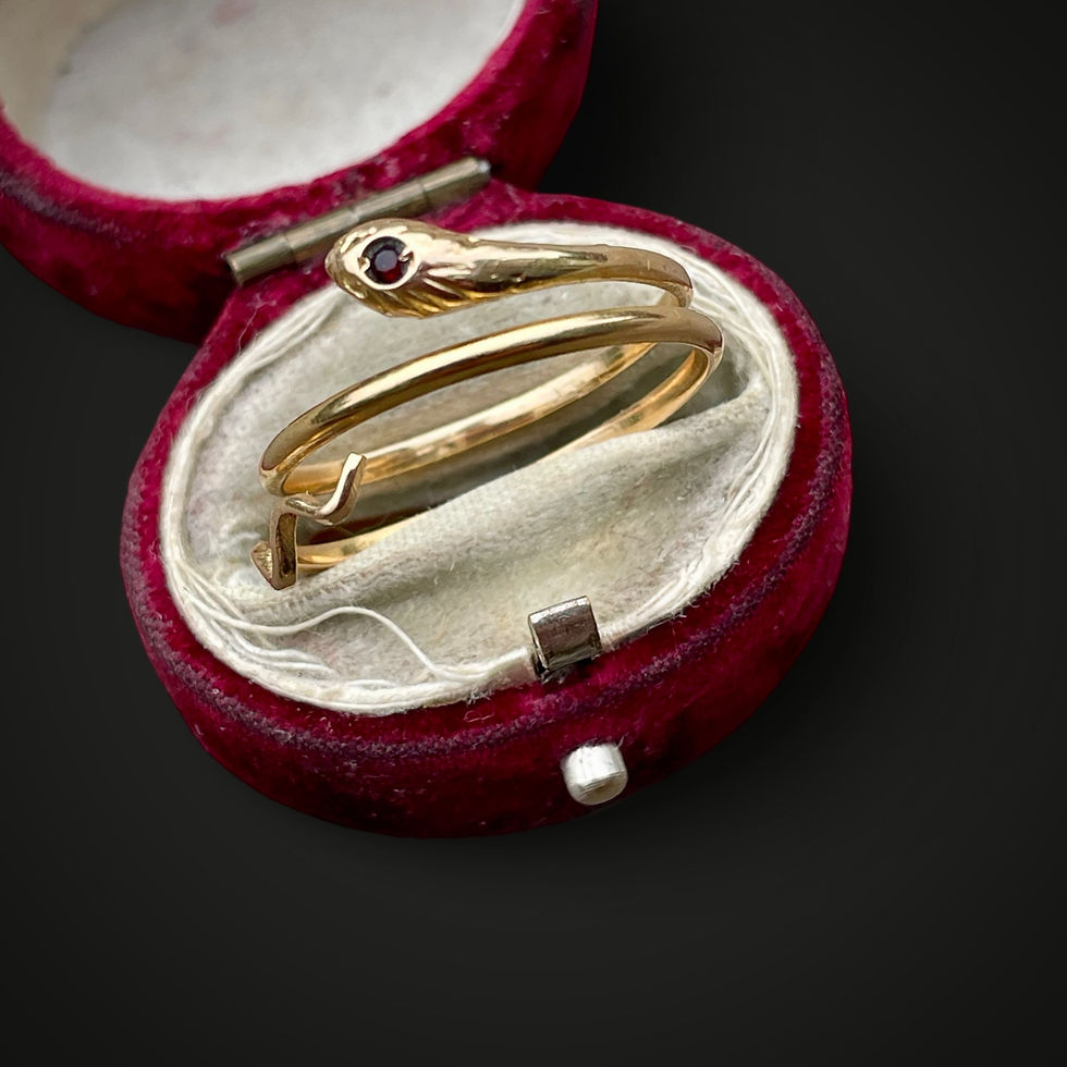 Thumbnail: Mini 18 Carat Vintage Snake Ring