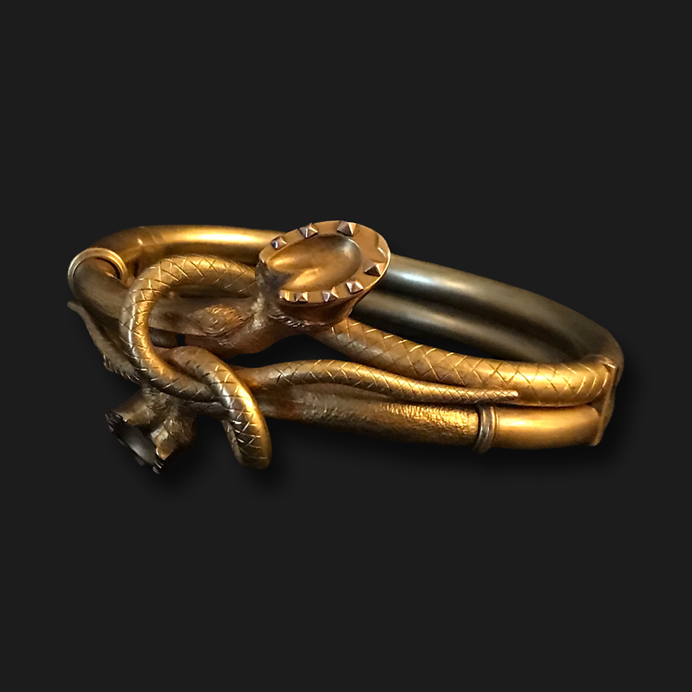 Thumbnail: Victorian 18 Carat Gold Horse Leg Bracelet