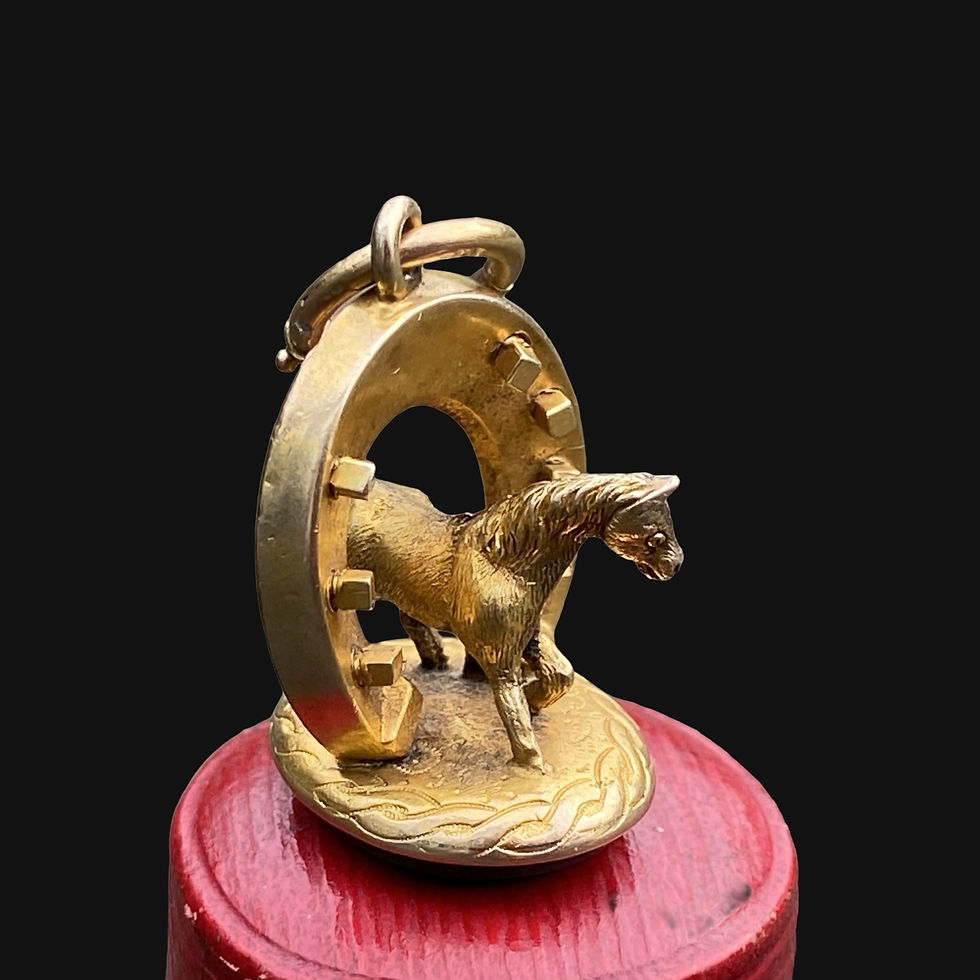 Thumbnail: Victorian 15 Carat Horse Fob With Bolt 