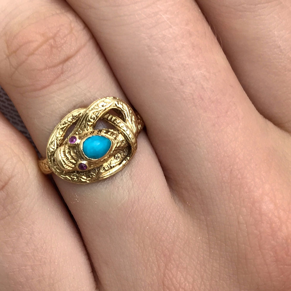 Thumbnail: Turquoise Snake Ring 