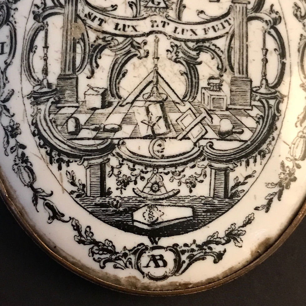 Thumbnail: Georgian Masonic Enamel Pendant 1758