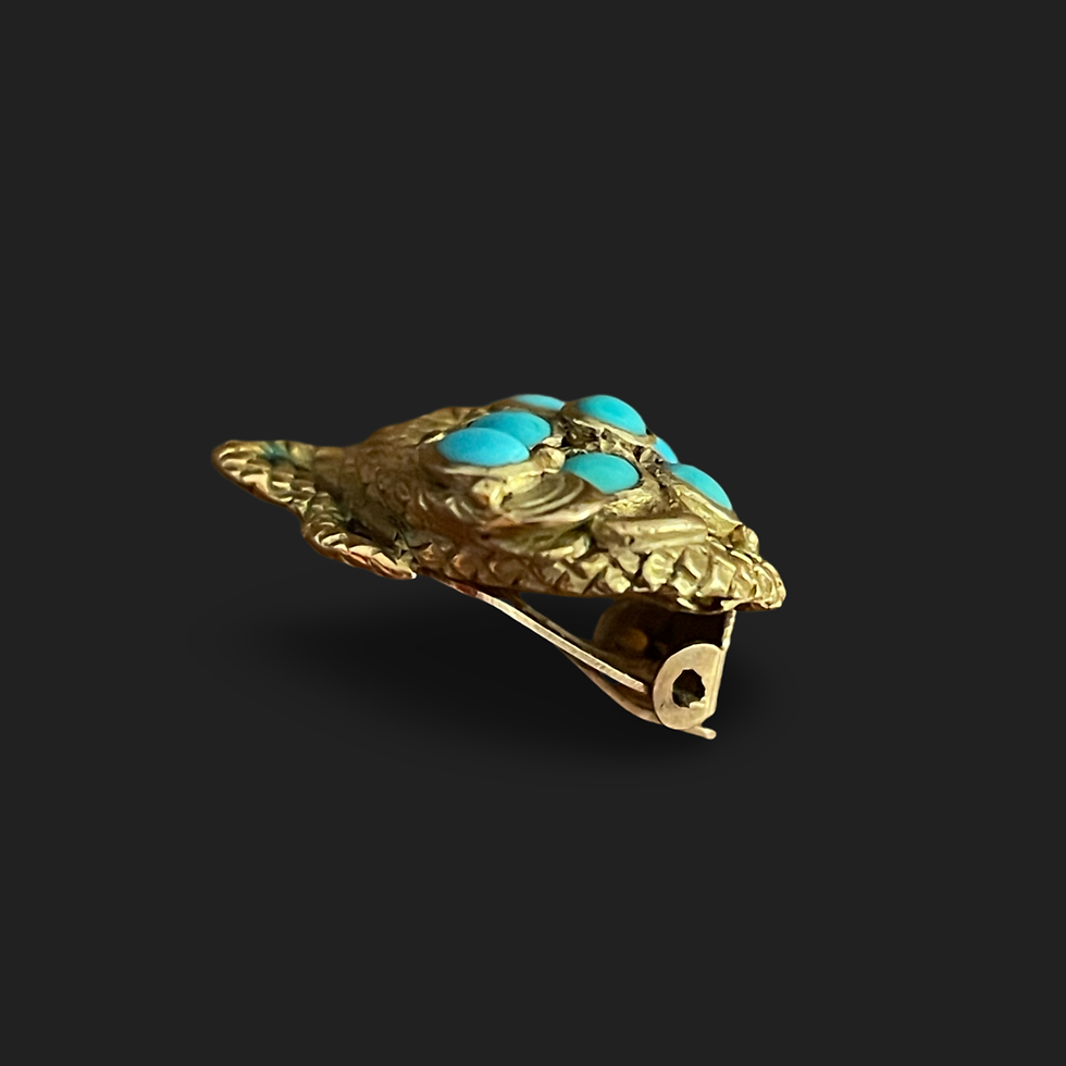 Thumbnail: Antique Turquoise Snake Earrings