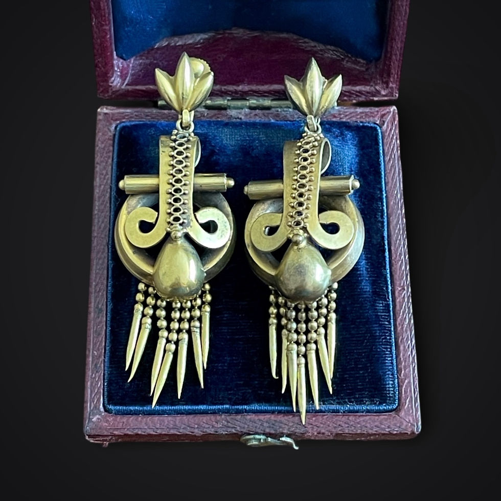 Thumbnail: Archeological Revival Pendant Earrings