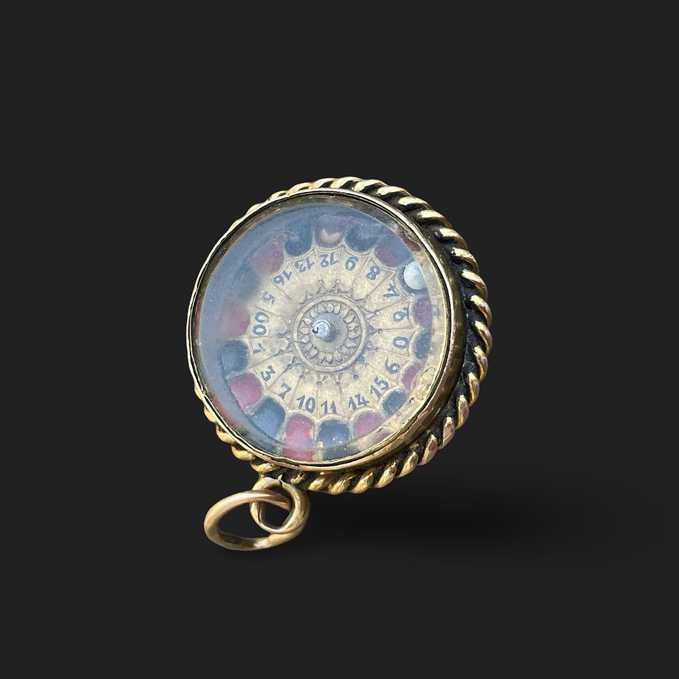 Thumbnail: Antique Gold Roulette Charm 