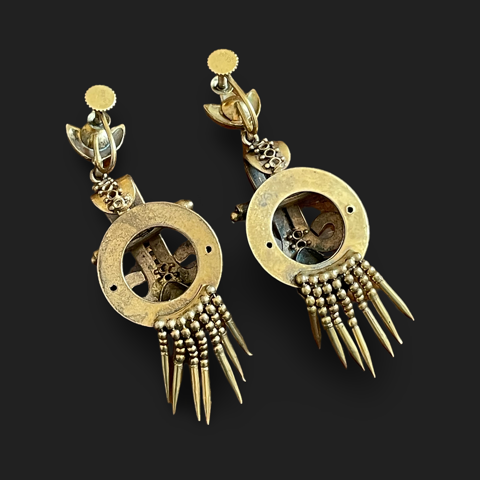 Thumbnail: Archeological Revival Pendant Earrings