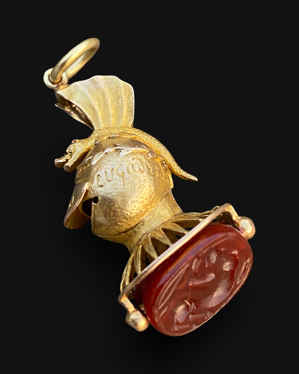 Thumbnail: Knight’s Helmet With Dragon Fob 