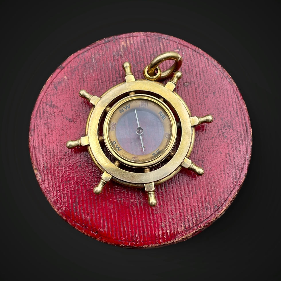 Thumbnail: Antique 18 Carat Nautical Compass