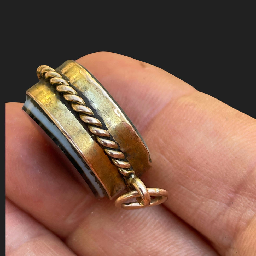 Thumbnail: Antique Gold Roulette Charm 