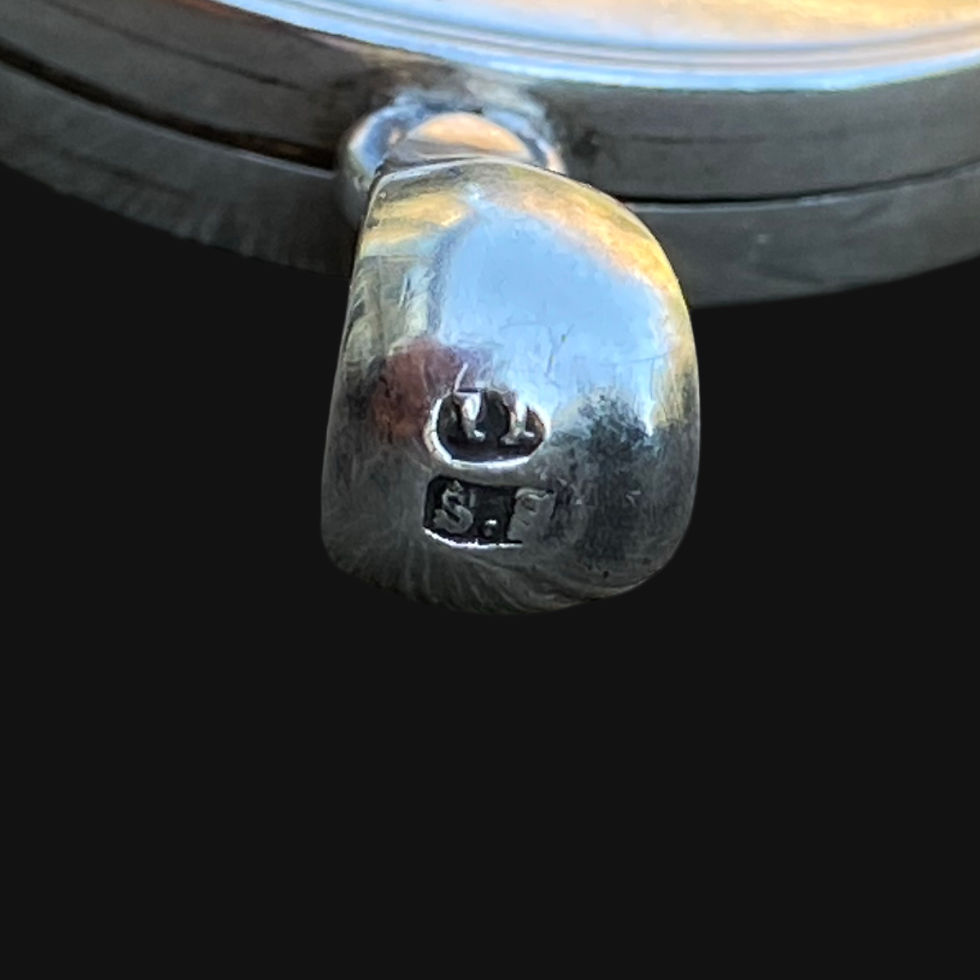 Thumbnail: Antique Silver Garter And Monogram Locket 