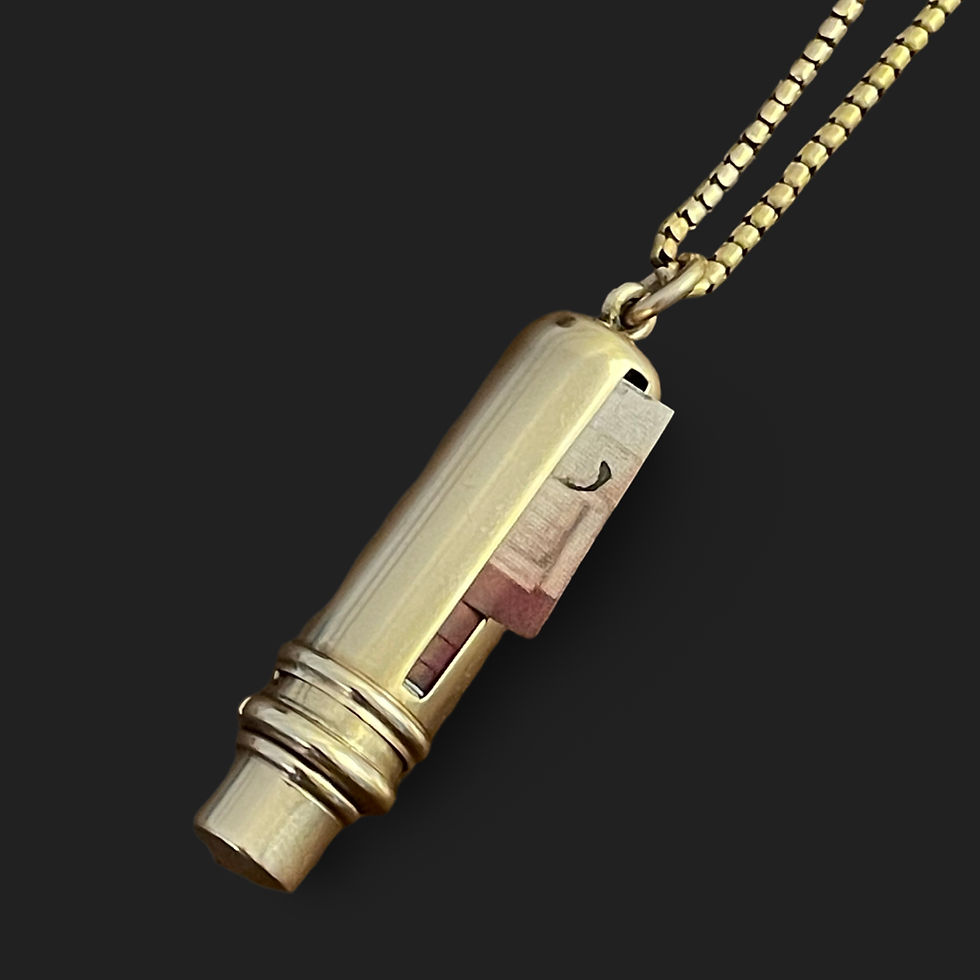 Thumbnail: Antique 9 Carat Gold Stamp Holder Pendant 