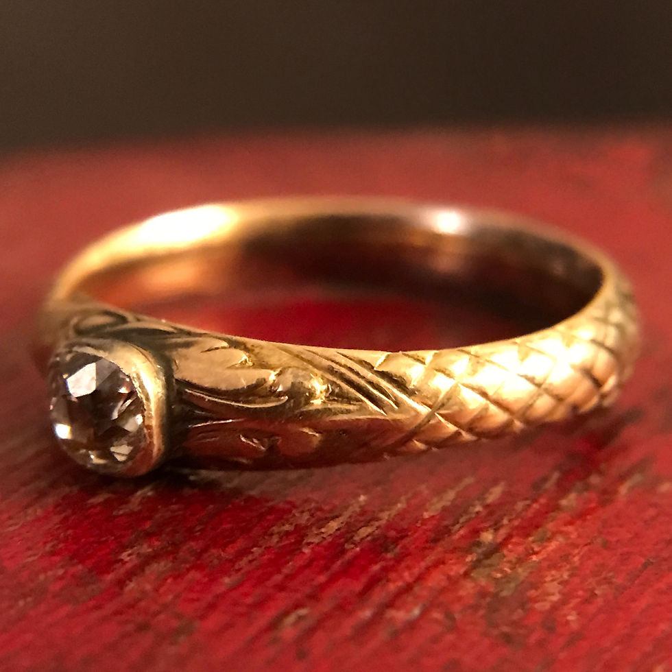 Thumbnail: Georgian Diamond Ouroboros Ring 