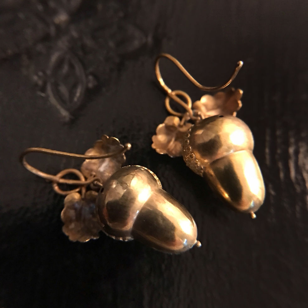 Thumbnail: Victorian Acorn Earrings 