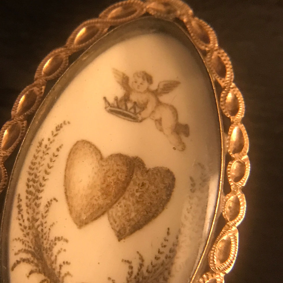 Thumbnail: Romantic Sepia Cherub Pendant Circa 1780