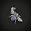 Thumbnail: Antique Diamond And Amethyst Fly Pendant 