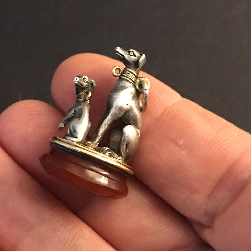 Thumbnail: 19th Century Double Dog Fob