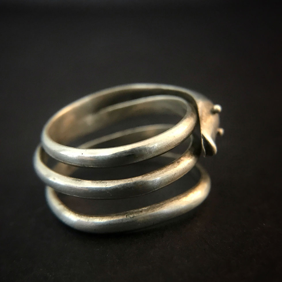 Thumbnail: Victorian Silver Coiled Snake Ring