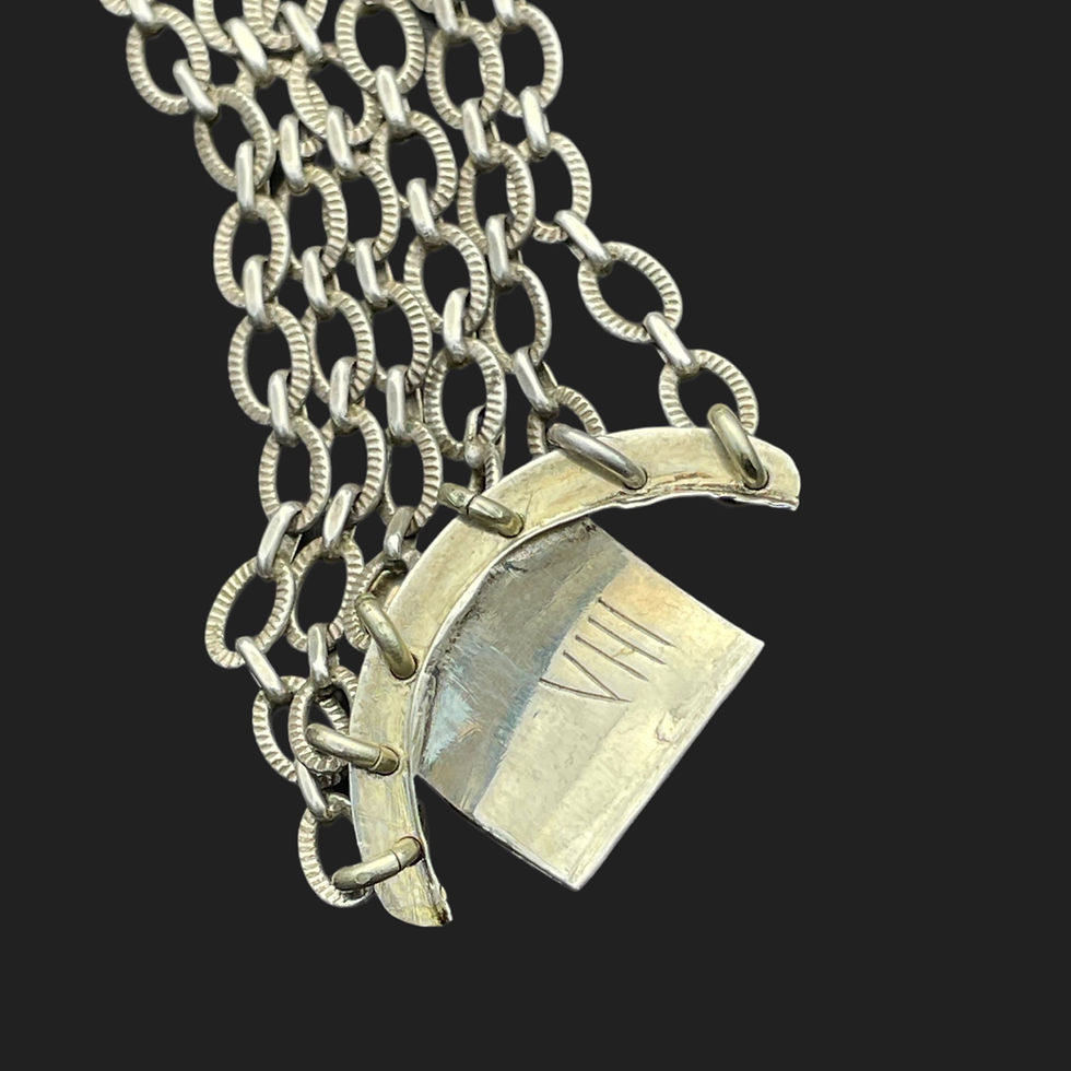 Thumbnail: Georgian Urn Clasp with Silver Chain Bracelet  