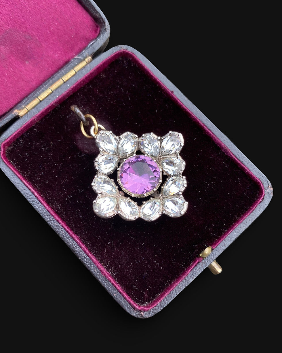 Thumbnail: 19th Century Amethyst Paste Pendant