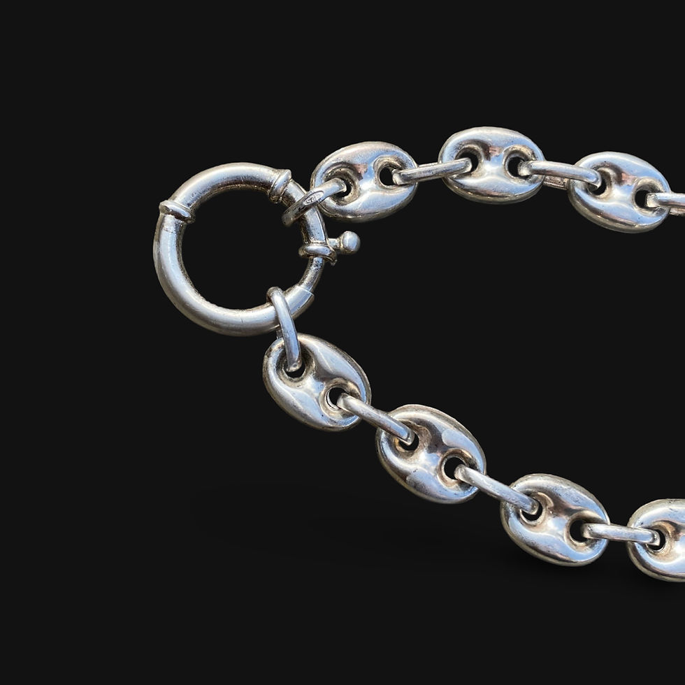 Thumbnail: Vintage Silver Mariner Chain With Cat! 
