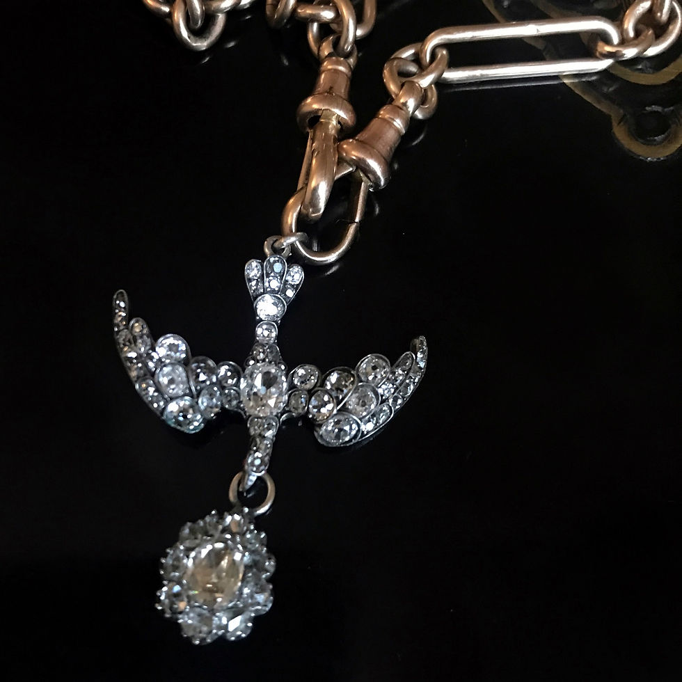 Thumbnail: Early Victorian Diamond St Esprit Dove Circa 1850