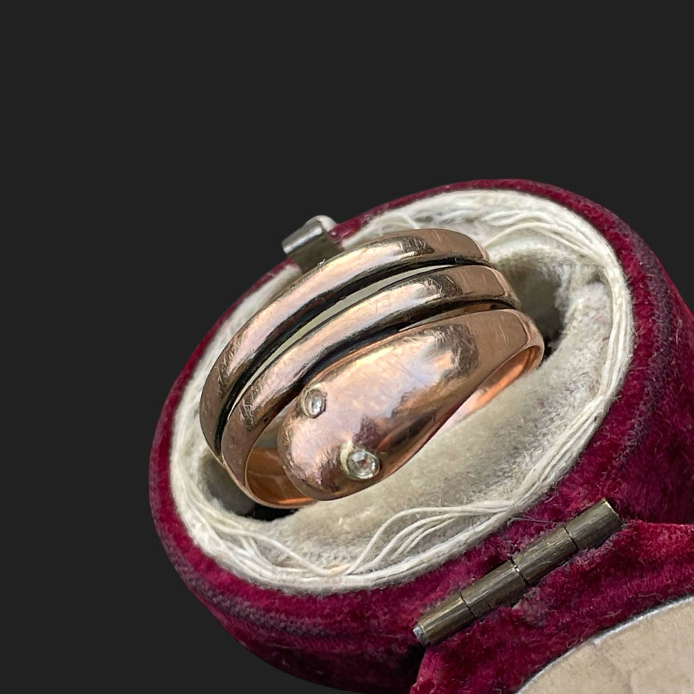Thumbnail: Antique 9 Carat Snake Ring 
