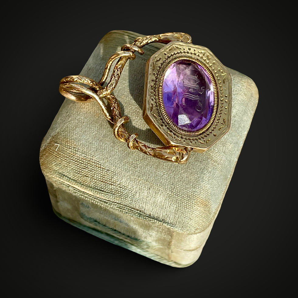 Thumbnail: Antique Amethyst Double Snake Spinner