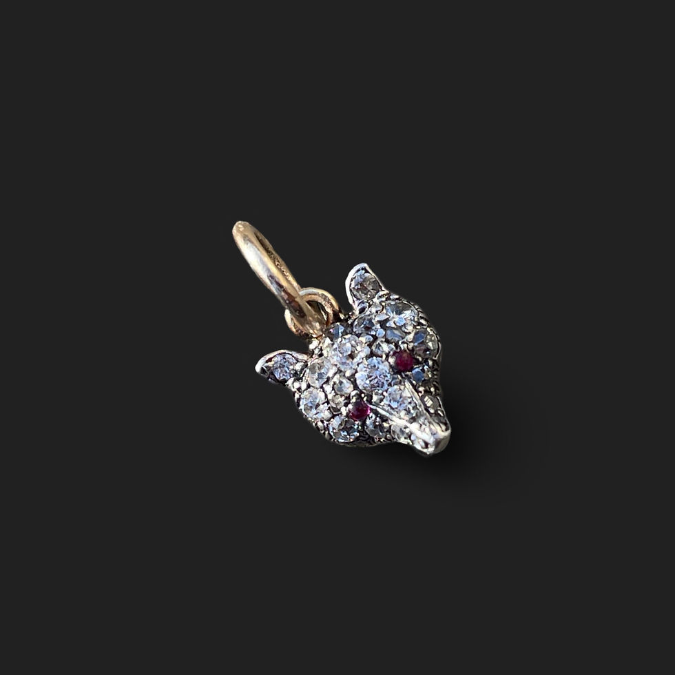 Thumbnail: Antique Diamond Mini Fox Head 