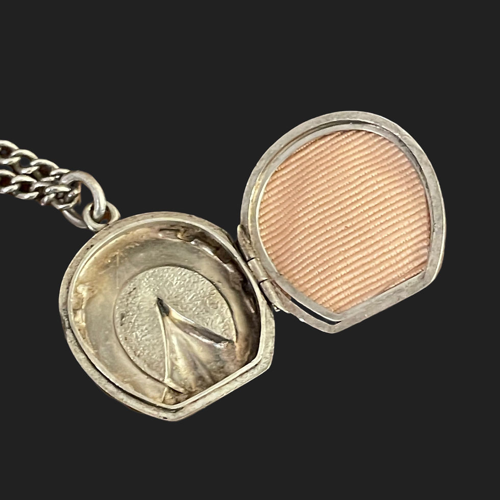 Thumbnail: Antique Silver Horseshoe Locket 