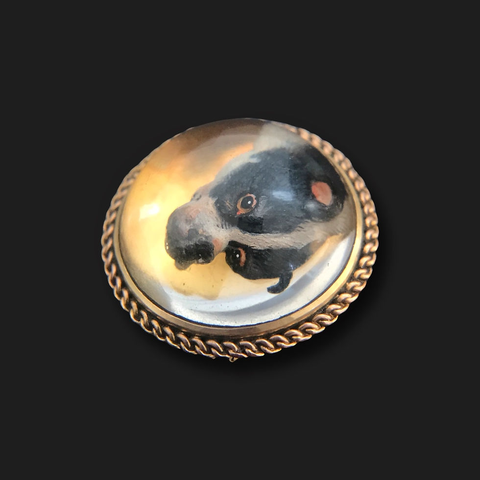 Thumbnail: Fine Victorian Essex Crystal Of A Victorian Staffy