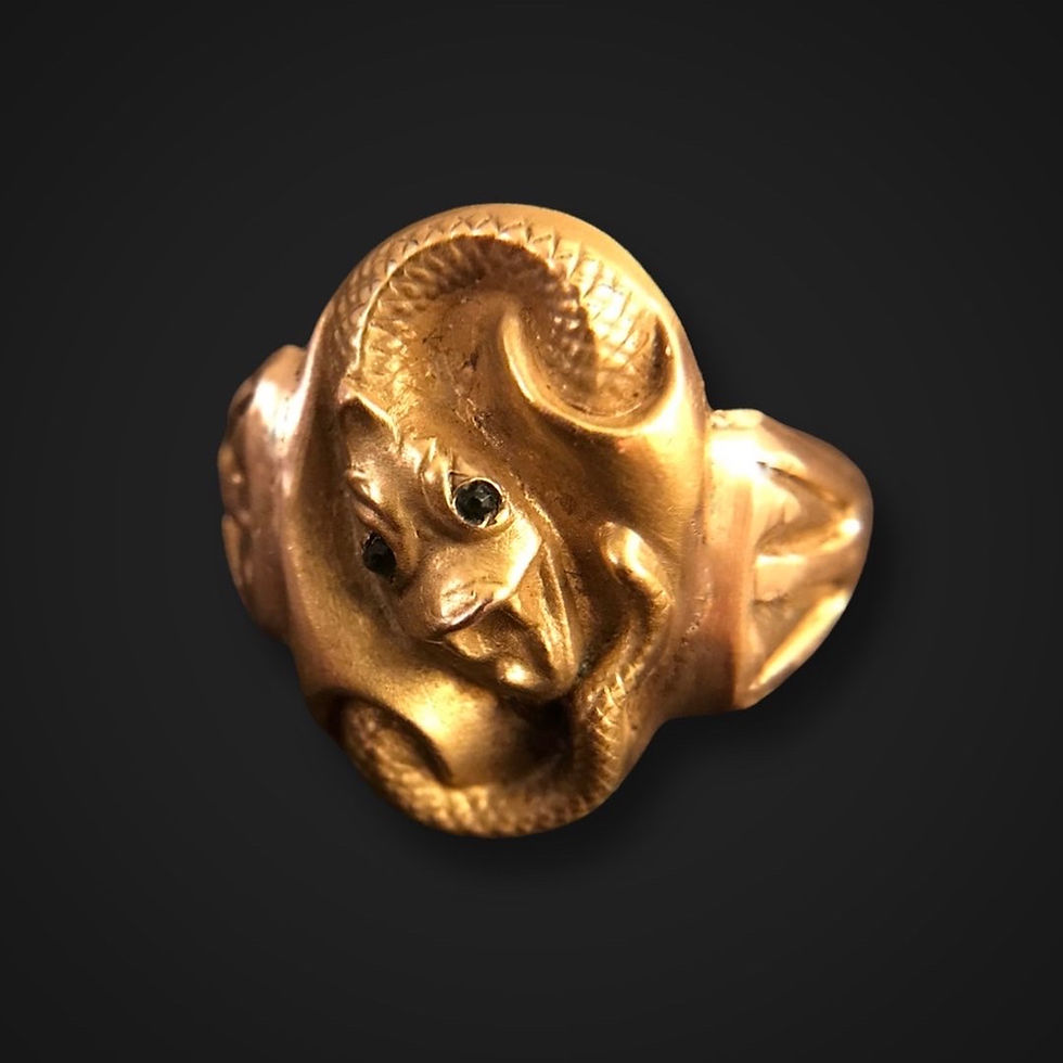 Thumbnail: Antique 18 Carat Snake Ring 