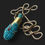 Thumbnail: Antique Turquoise Snake Pendant 