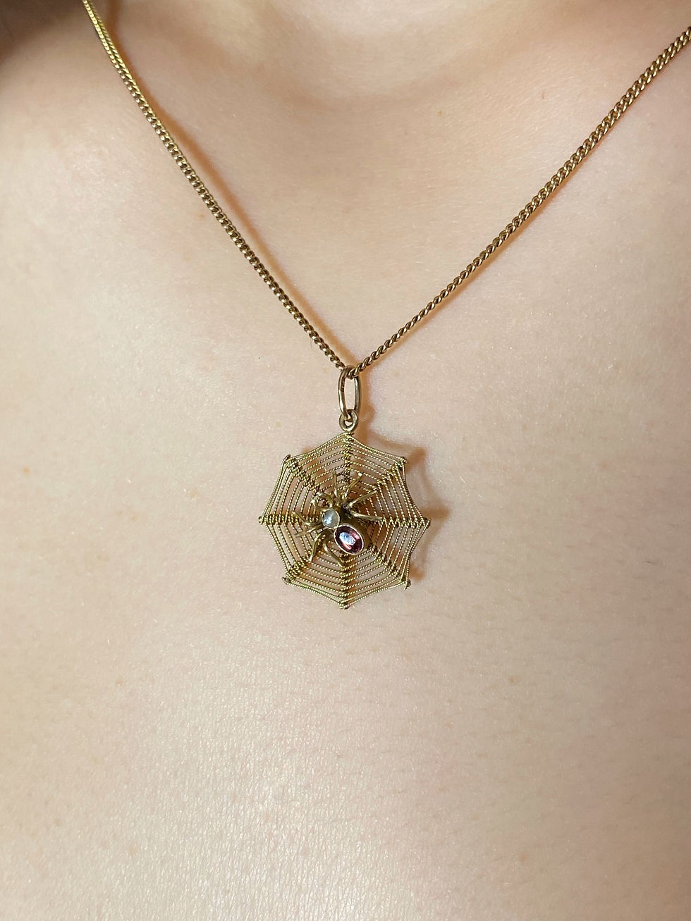 Vintage 9 Carat Spider Pendant