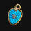 Thumbnail: Rare Victorian Pave Turquoise And Diamond Egg And Snake Locket