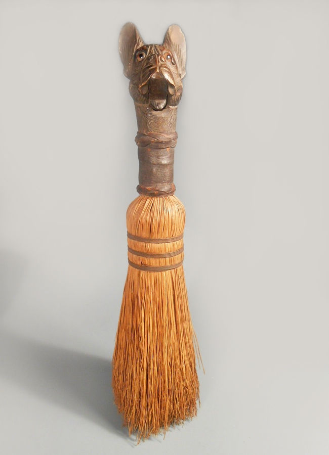 Thumbnail: Antique French Bulldog Pug Table Brush