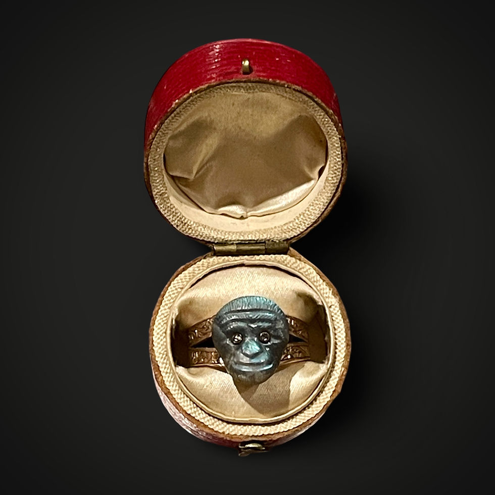 Thumbnail: Victorian Labradorite Monkey Ring 