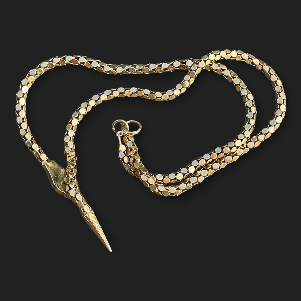 Thumbnail: Antique 18 Carat Snake Necklace