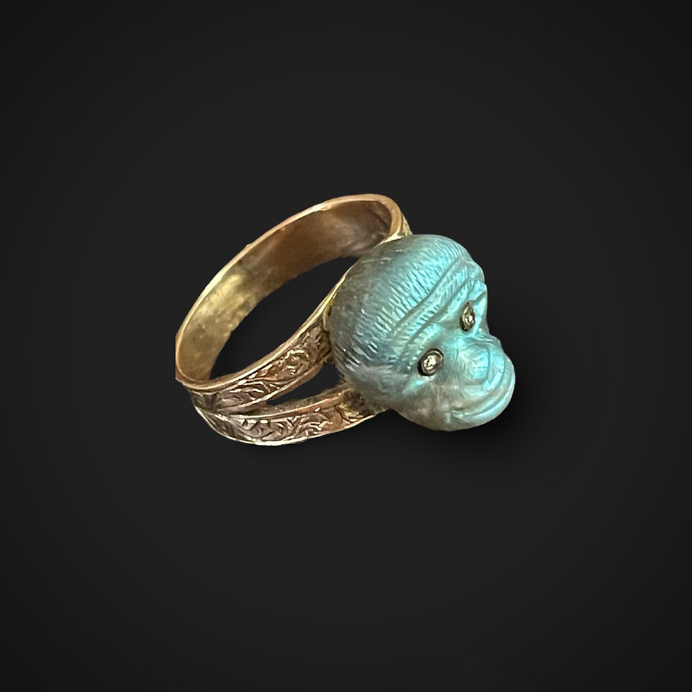 Thumbnail: Victorian Labradorite Monkey Ring 