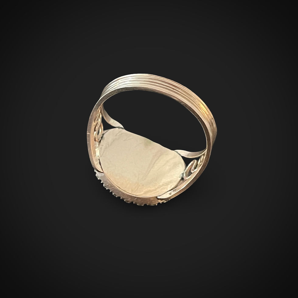 Thumbnail: Georgian Double Ouroboros And Pearl Ring