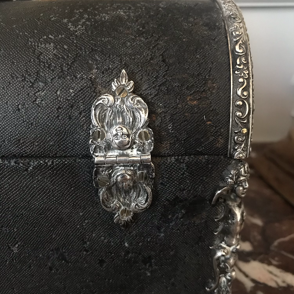 Thumbnail: Antique Shagreen Ring Casket 