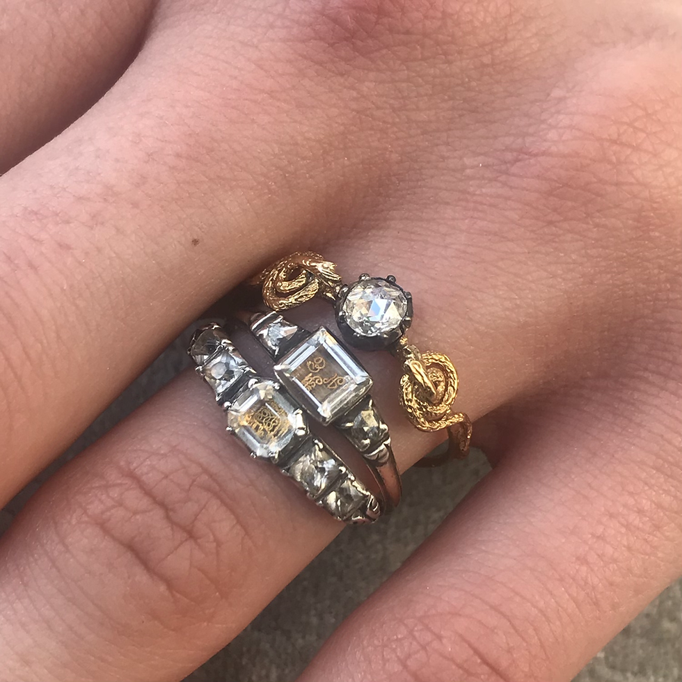 Thumbnail: Stuart Crystal Ring With Diamond Shoulders 