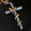 Thumbnail: Victorian Silver Cross With Gold Snake 1867