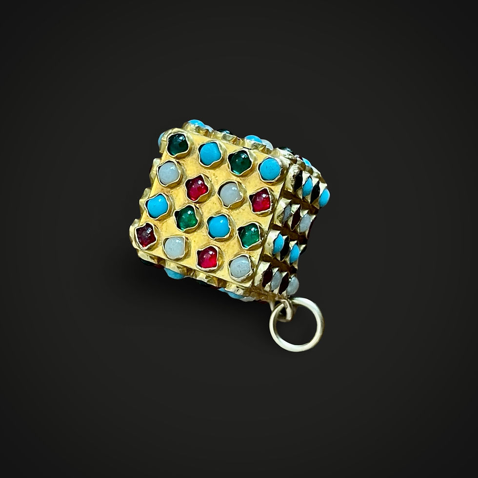 Thumbnail: Vintage High Carat Gold Cube Charm