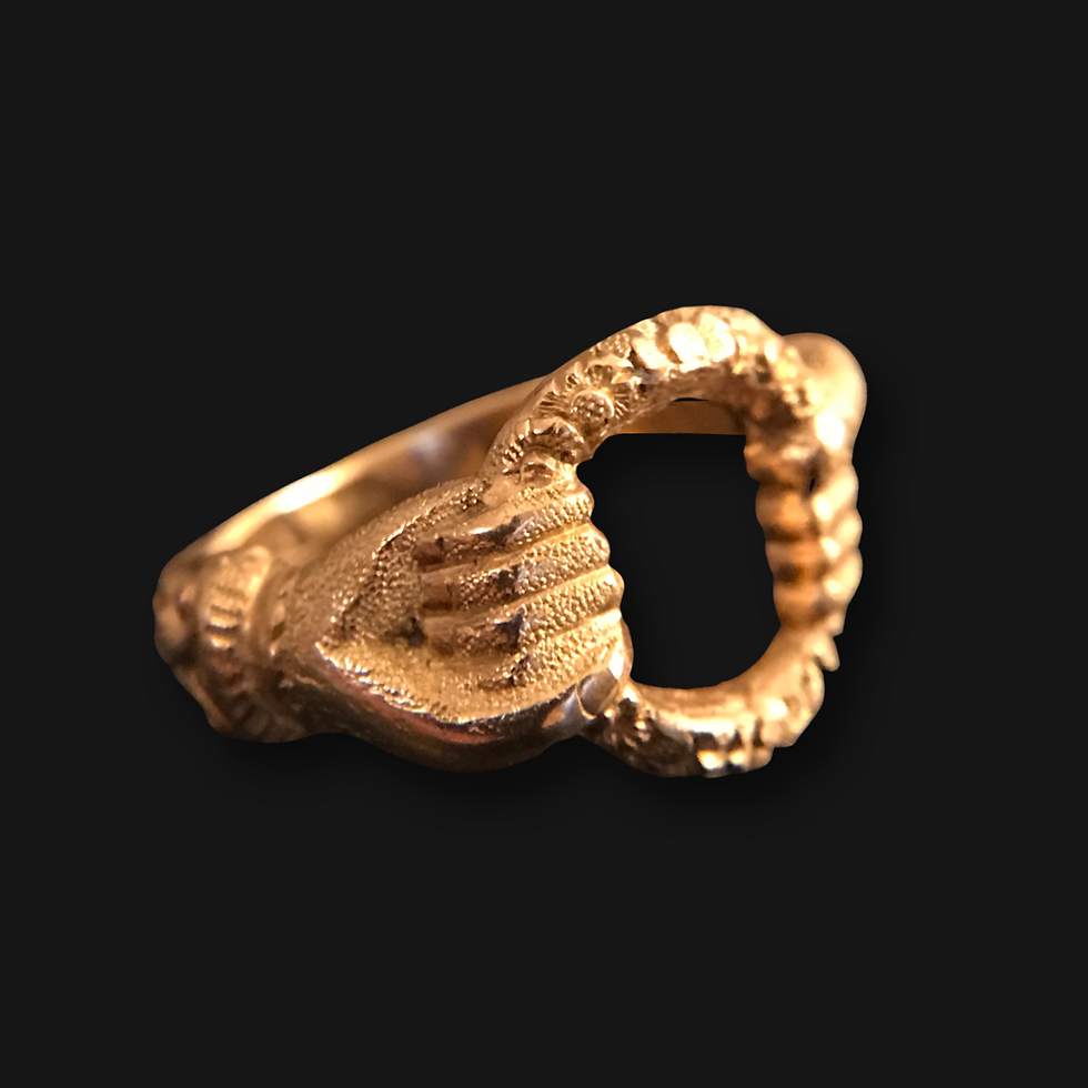 Thumbnail: Antique Hands Holding Wreath Ring