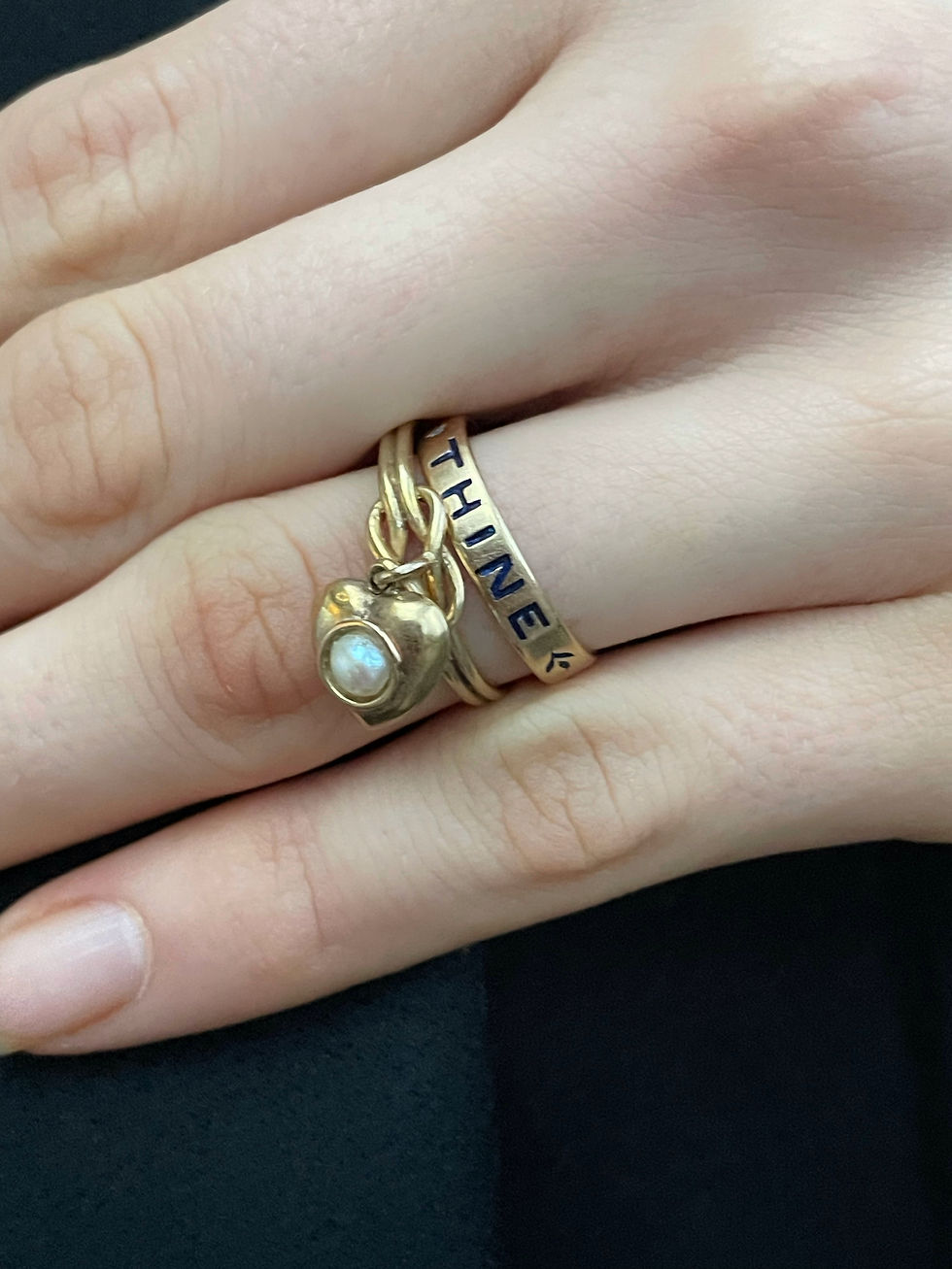 Thumbnail: Victorian Heart Charm Ring