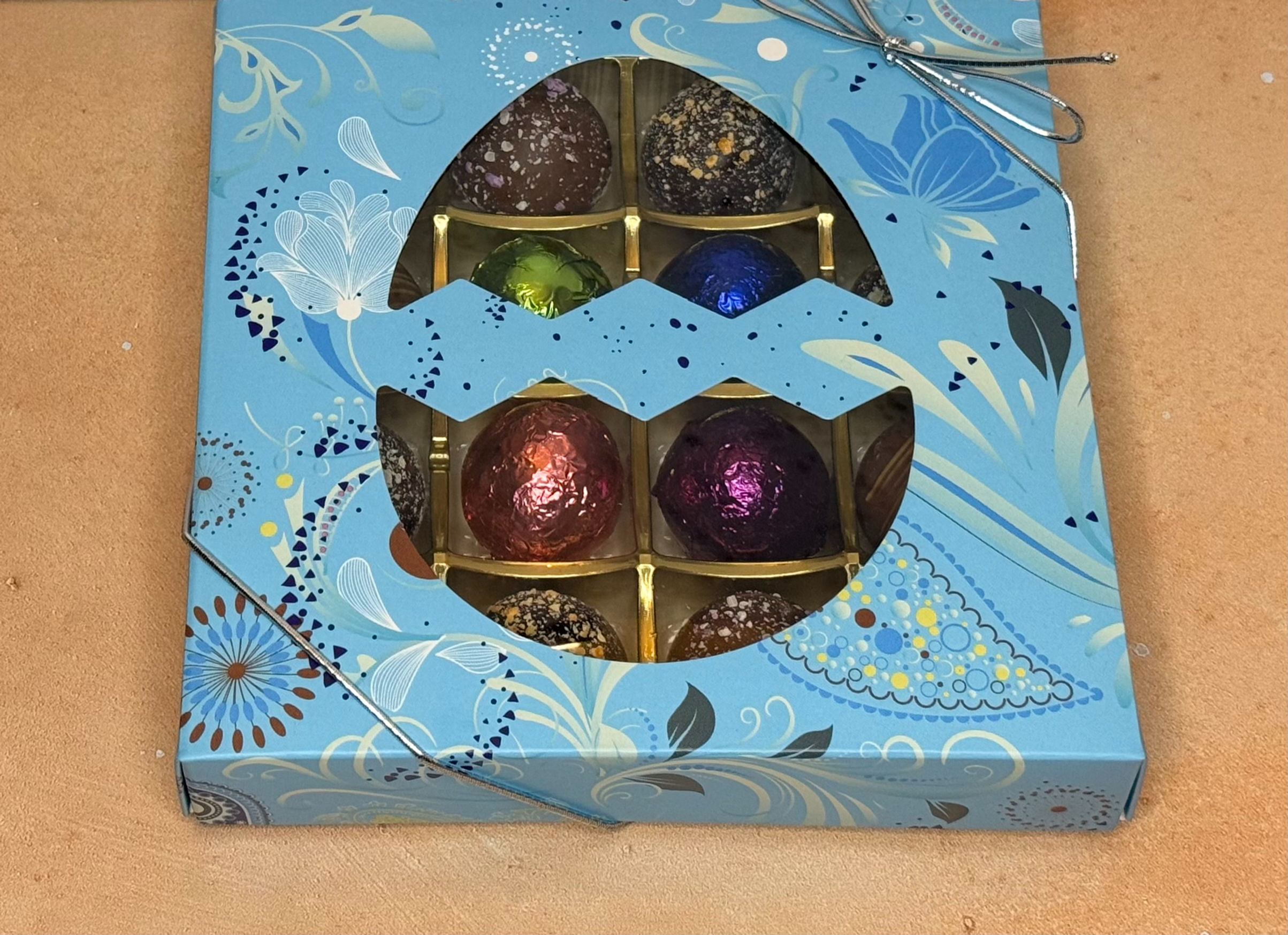 Easter Blue Egg Window Truffle Box