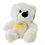 Thumbnail: Personalised Plush Soft Toy Teddy White with Yellow Organza Bow